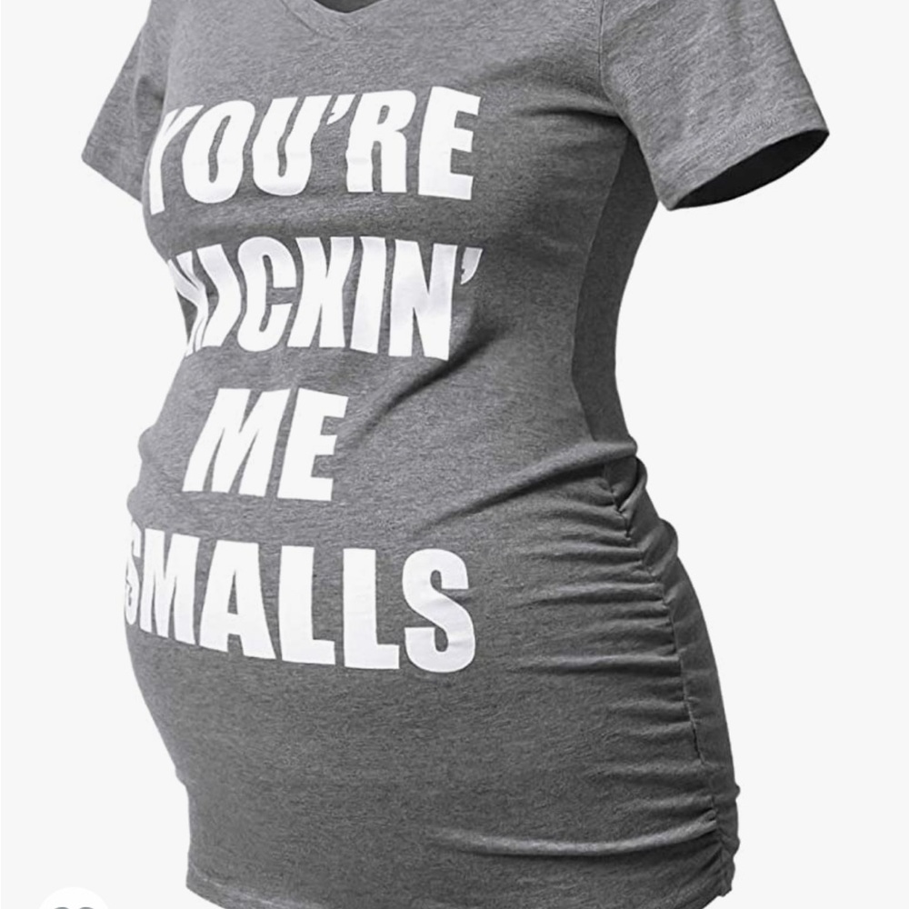 Maternity Shirt Short Sleeve Side Ruched Top